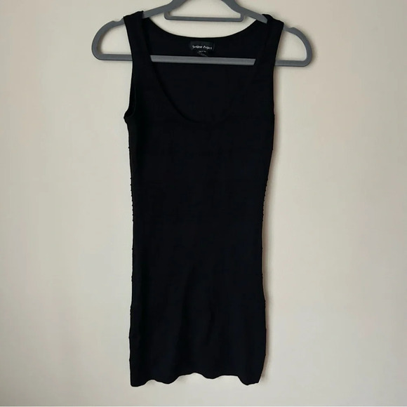 Sweater Project Black Tank Mini Sleeveless Dress Women’s Size Medium - Picture 1 of 5